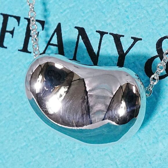 Tiffany & Co Bean Silver Necklace 25-162s - Picture 2 of 8